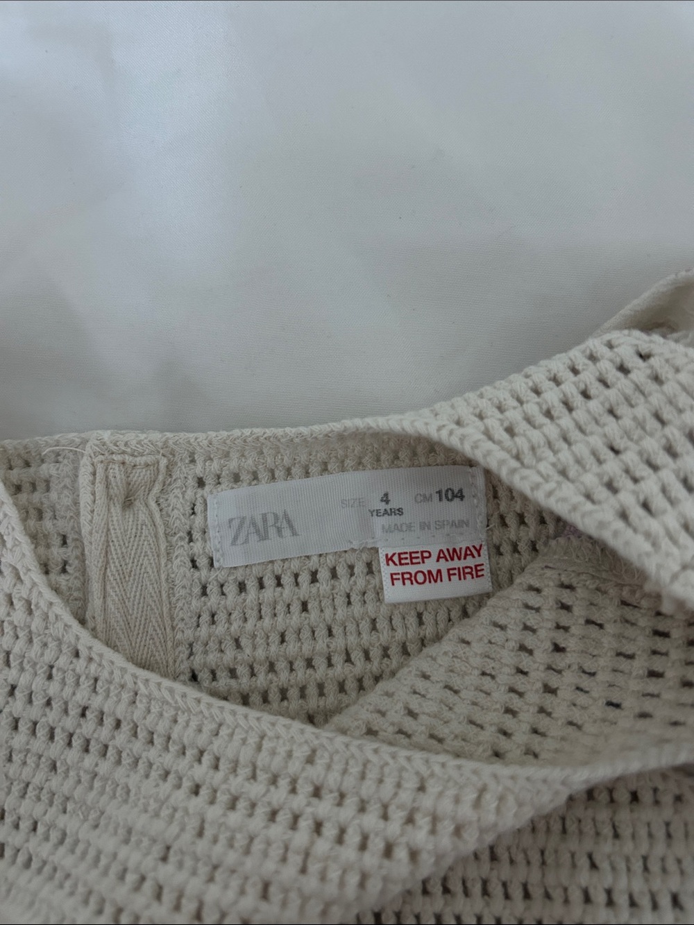 Zara Floral Crochet 4t Dress in Cream and Pink - Picture 2 of 2